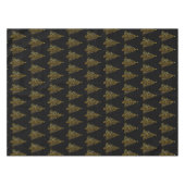 Golden Christmas Tree Designer Tablecloth - Klein Tischdecke (Vorderseite (Horizontal))