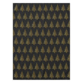 Golden Christmas Tree Designer Tablecloth - Klein Tischdecke (Vorderseite)