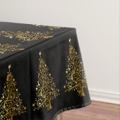 Golden Christmas Tree Designer Tablecloth - Klein Tischdecke (Beispiel)