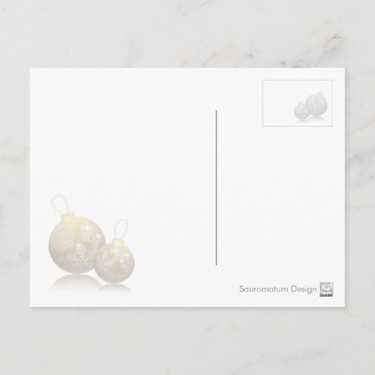 Golden Christmas Tree Feiertagspostkarte (Rückseite)