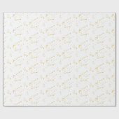 Golden Christmas Tree Geometric Pattern Geschenkpapier (Flach)