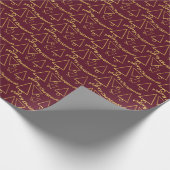 Golden Christmas Tree Geometric Pattern Geschenkpapier (Ecke)