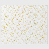 Golden Christmas Tree Geometric Pattern Geschenkpapier (Flach)