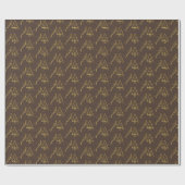 Golden Christmas Tree Geometric Pattern Geschenkpapier (Flach)