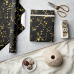 Golden Christmas Tree Geometric Pattern Geschenkpapier<br><div class="desc">Digitale Kunst von Liliumdes</div>