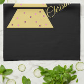 Golden Christmas Tree Geschirrtuch (Gefaltet)