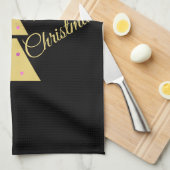 Golden Christmas Tree Geschirrtuch (Viertel Falte)