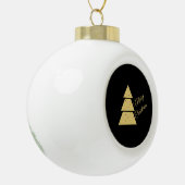 Golden Christmas Tree Keramik Kugel-Ornament (Links)
