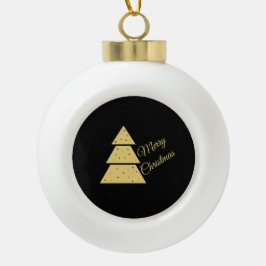 Golden Christmas Tree Keramik Kugel-Ornament