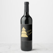 Golden Christmas Tree Label Set Weinetikett (Vorderseite)