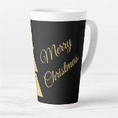 Golden Christmas Tree Latte Mug Milchtasse (Rechte Ecke)