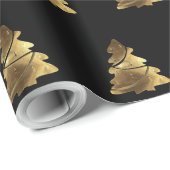 Golden Christmas Tree Muster mit Kerzen Elegant Geschenkpapier (Rolleneckpunkt)