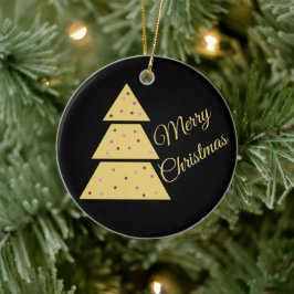 Golden Christmas Tree Ornament