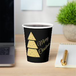 Golden Christmas Tree Paper Cup Pappbecher