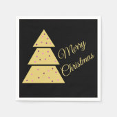 Golden Christmas Tree Paper Napkins Serviette (Vorderseite)