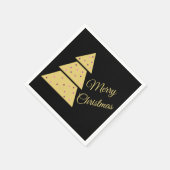 Golden Christmas Tree Paper Napkins Serviette (Ecke)