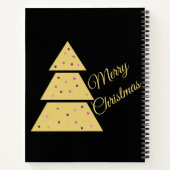 Golden Christmas Tree Spiral Notebook Notizblock (Rückseite)
