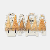 Golden Christmas Trees Shiny Snowflakes Holidays Geschenkschachtel (Ungefaltet)