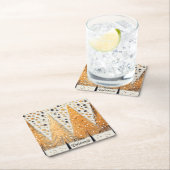 Golden Christmas Trees Shiny Snowflakes Holidays Rechteckiger Pappuntersetzer (Vor Ort)