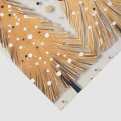 Golden Christmas Trees Shiny Snowflakes Holidays Seidenpapier (Detail)