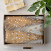 Golden Christmas Trees Shiny Snowflakes Holidays Seidenpapier (Geschenk)