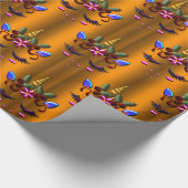 Golden Christmas Unicorn Geschenkpapier (Ecke)