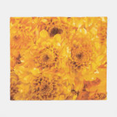 Golden Chrysanthemum Bouquet Blanket Fleecedecke (Vorderseite (Horizontal))