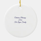 Golden Churches Paper-Cut Style Starry Night Keramik Ornament (Hinten)