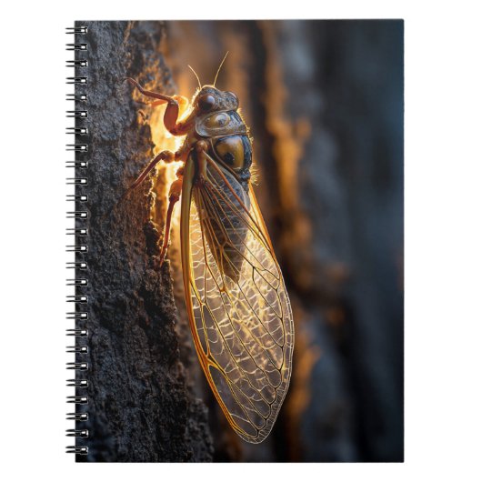 Golden Cicada Glow Notebook Notizblock (Vorderseite)