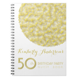 Golden Circle 50th Birthday Party GuestBook Notizblock