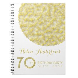 Golden Circle 70th Birthday Party Guest Book Notizblock