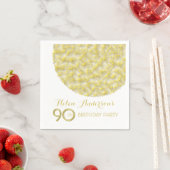 Golden Circle 90. Geburtstagsparty Papier Napkins Serviette (Beispiel)