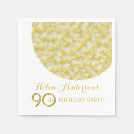 Golden Circle 90. Geburtstagsparty Papier Napkins Serviette