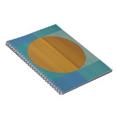 Golden Circle Aquamarin Blue Geometric Notebook Notizblock (Rechte Seite)