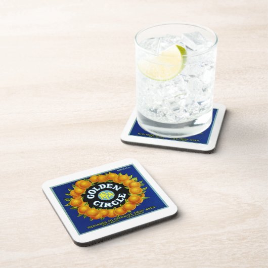 Golden Circle Orange Getränkeuntersetzer (Rechte Seite)