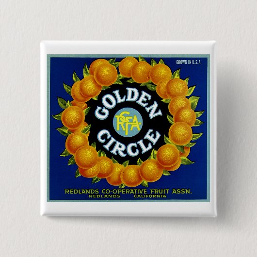 Golden Circle Orangen Button (Vorderseite)