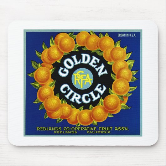 Golden Circle Orangen Mousepad (Vorne)