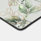 Golden Circles Eucalyptus Elegante Grüne große Mau Schreibtischunterlage (Ecke)