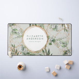 Golden Circles Eucalyptus Elegante Grüne große Mau Schreibtischunterlage