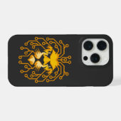 Golden Circuit Lion iPhone 15 Case Hülle (Rückseite (Horizontal))