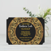 GOLDEN Circular Bat Mitzvah Einladung (Stehend Vorderseite)