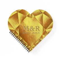 Golden Citrine Watercolor Herz Hochzeitstag