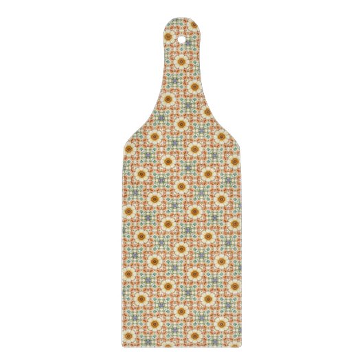 Golden Citrus Tile - Sonnenblumenmosaik Schneidebrett (Vorderseite)