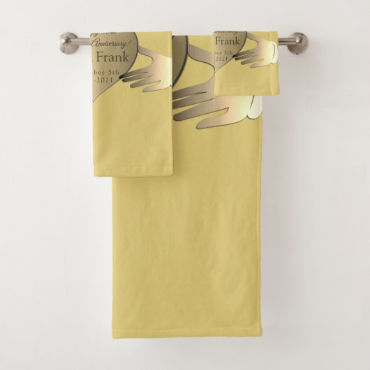 Golden Claddaugh Badhandtuch Set (Insitu)