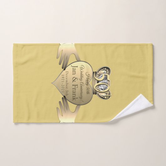 Golden Claddaugh Badhandtuch Set (Handtuch)