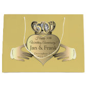 Golden Claddaugh  Große Geschenktüte (Vorderseite)