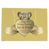 Golden Claddaugh  Große Geschenktüte (Rückseite)