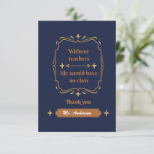 Golden Classic Teacher Wertschätzung Dankeschön Ka