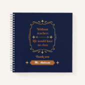 Golden Classic Teacher Wertschätzung Notizblock (Vorderseite)