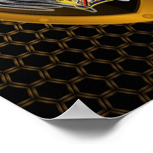 Golden "Climb to Glory" 10. Gebirgsabteilung Poster (Ecke)